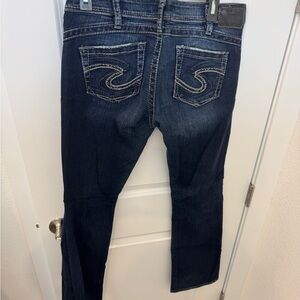 Silver Jeans Dark Indigo Straight Leg Women's Jeans